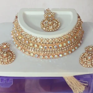 SS IMITATION JEWELLERY Alloy Gold-plated Gold Jewel Set (Pack of 3)