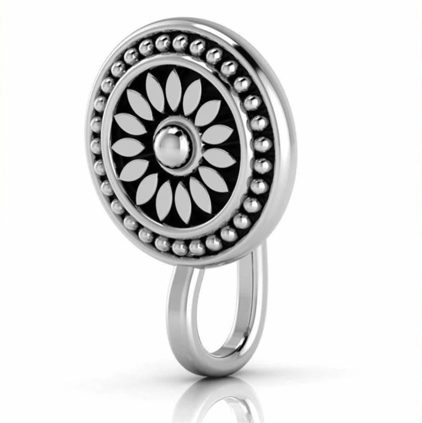 Myra Collection Silver Plated Metal Nose Stud (Pack of 12) - Image 2