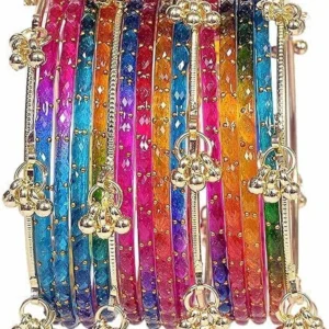 Shriji Glass Pearl Bangle (Pack of 16)