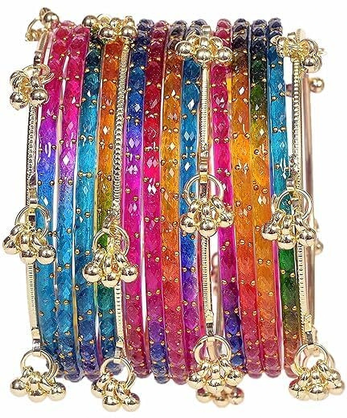 Shriji Glass Pearl Bangle (Pack of 16)
